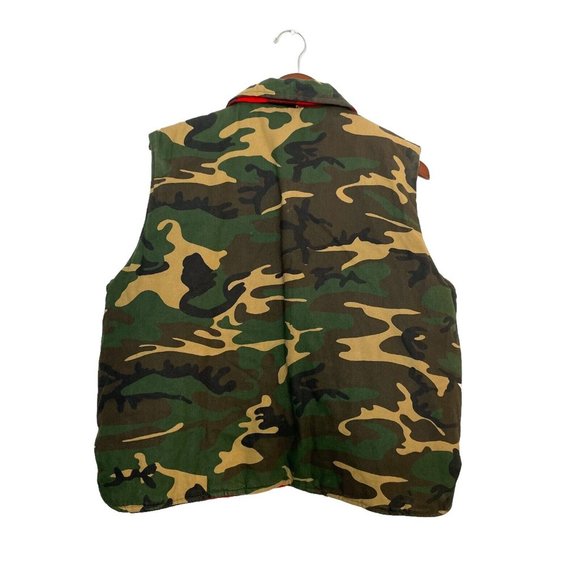 Vintage Game Winner Vest Camouflage Buffalo Plaid Reversible Hunting 80s- Medium - Picture 3 of 14
